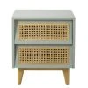 Maisons Du Monde Tables De Chevet Table De Chevet 2 Tiroirs Bleu Gris Cannage En Rotin -Surmatelas Soldes Magasin table de chevet 2 tiroirs bleu gris cannage en rotin 1000 10 27 209127 1