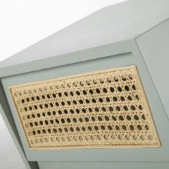 Maisons Du Monde Tables De Chevet Table De Chevet 2 Tiroirs Bleu Gris Cannage En Rotin -Surmatelas Soldes Magasin table de chevet 2 tiroirs bleu gris cannage en rotin 1000 10 27 209127 3