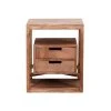 Terre De Nuit Tables De Chevet Table De Chevet 2 Tiroirs Bois Clair Naturel -Surmatelas Soldes Magasin table de chevet 2 tiroirs bois clair naturel