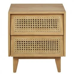 Maisons Du Monde Tables De Chevet Table De Chevet 2 Tiroirs Cannage En Rotin