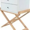 ReCollection Tables De Chevet Table De Chevet 2 Tiroirs Couleur Blanc Et Bois Clair -Surmatelas Soldes Magasin table de chevet 2 tiroirs couleur blanc et bois clair