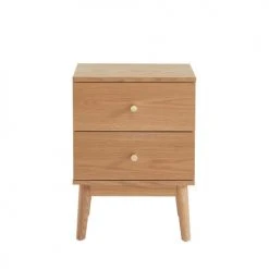 Drawer Tables De Chevet Table De Chevet 2 Tiroirs En Bois Clair