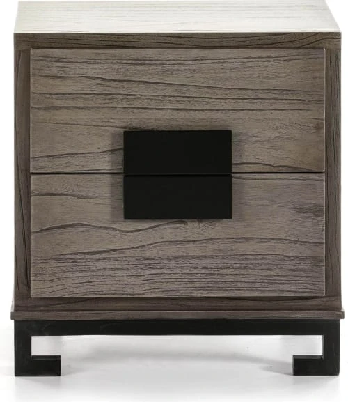 Thai Natura Tables De Chevet Table De Chevet 2 Tiroirs En Bois Couleur Gris Et Doré 4 Thai Natura Tables De Chevet Table De Chevet 2 Tiroirs En Bois Couleur Gris Et Doré – Image 2