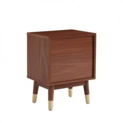 Drawer Tables De Chevet Table De Chevet 2 Tiroirs En Bois Foncé -Surmatelas Soldes Magasin table de chevet 2 tiroirs en bois fonce 4