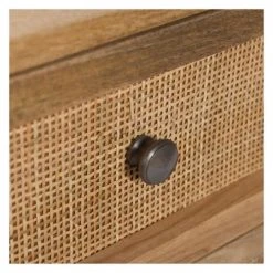 Rendez Vous Déco Tables De Chevet Table De Chevet 2 Tiroirs En Cannage Et Bois De Manguier -Surmatelas Soldes Magasin table de chevet 2 tiroirs en cannage et bois de manguier 5