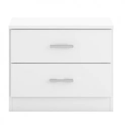 HOMN Tables De Chevet Table De Chevet 2 Tiroirs En Couleur Blanc 11 HOMN Tables De Chevet Table De Chevet 2 Tiroirs En Couleur Blanc -Surmatelas Soldes Magasin table de chevet 2 tiroirs en couleur blanc 3