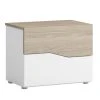 HOMN Tables De Chevet Table De Chevet 2 Tiroirs En Couleur Blanc Et Bois -Surmatelas Soldes Magasin table de chevet 2 tiroirs en couleur blanc et bois