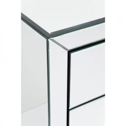 Kare Design Tables De Chevet Table De Chevet 2 Tiroirs En Verre Miroir -Surmatelas Soldes Magasin table de chevet 2 tiroirs en verre miroir 2
