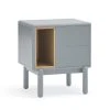 TEULAT Tables De Chevet Table De Chevet 2 Tiroirs Gris Perle -Surmatelas Soldes Magasin table de chevet 2 tiroirs gris perle