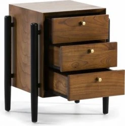 Thai Natura Tables De Chevet Table De Chevet 3 Tiroirs En Bois Foncé Et Doré 10 Thai Natura Tables De Chevet Table De Chevet 3 Tiroirs En Bois Foncé Et Doré -Surmatelas Soldes Magasin table de chevet 3 tiroirs en bois fonce et dore 2