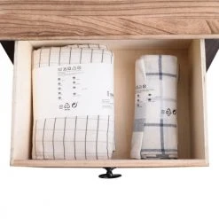 Mobili Rebecca Tables De Chevet Table De Chevet 3 Tiroirs En Bois Naturel Et Noir -Surmatelas Soldes Magasin table de chevet 3 tiroirs en bois naturel et noir 5