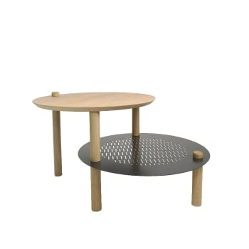 DIZY Design Tables De Chevet Good Is Beautiful Table De Chevet Avec 2 Plateaux Décalés En Chêne & Métal Vert 8 DIZY Design Tables De Chevet Good Is Beautiful Table De Chevet Avec 2 Plateaux Décalés En Chêne & Métal Vert – Image 6
