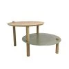 DIZY Design Tables De Chevet Good Is Beautiful Table De Chevet Avec 2 Plateaux Décalés En Chêne & Métal Vert -Surmatelas Soldes Magasin table de chevet avec 2 plateaux decales en chene metal vert