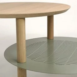 DIZY Design Tables De Chevet Good Is Beautiful Table De Chevet Avec 2 Plateaux Décalés En Chêne & Métal Vert 10 DIZY Design Tables De Chevet Good Is Beautiful Table De Chevet Avec 2 Plateaux Décalés En Chêne & Métal Vert -Surmatelas Soldes Magasin table de chevet avec 2 plateaux decales en chene metal vert 2