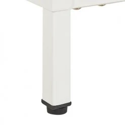 Beliani Tables De Chevet Table De Chevet Avec 2 Tiroirs En Métal Blanc -Surmatelas Soldes Magasin table de chevet avec 2 tiroirs en metal blanc 5