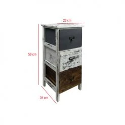 Mobili Rebecca Tables De Chevet Table De Chevet Avec 3 Tiroirs En Bois Blanc Et Marron Et Gris 11 Mobili Rebecca Tables De Chevet Table De Chevet Avec 3 Tiroirs En Bois Blanc Et Marron Et Gris -Surmatelas Soldes Magasin table de chevet avec 3 tiroirs en bois blanc et marron et gris 3