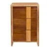Mobili Rebecca Tables De Chevet Table De Chevet Avec 3 Tiroirs En Bois Brun -Surmatelas Soldes Magasin table de chevet avec 3 tiroirs en bois brun