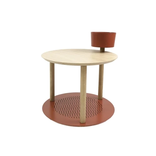 DIZY Design Tables De Chevet Table De Chevet Avec Bol En Chêne Et Métal Terracotta 3 DIZY Design Tables De Chevet Table De Chevet Avec Bol En Chêne Et Métal Terracotta