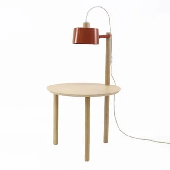 DIZY Design Tables De Chevet Table De Chevet Avec Lampe En Chêne Et Métal Blanc 8 DIZY Design Tables De Chevet Table De Chevet Avec Lampe En Chêne Et Métal Blanc – Image 6