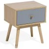 Beliani Tables De Chevet Table De Chevet Avec Tiroir -Surmatelas Soldes Magasin table de chevet avec tiroir