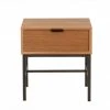 Meubles & Design Tables De Chevet Table De Chevet Avec Tiroir En Bois Et Métal -Surmatelas Soldes Magasin table de chevet avec tiroir en bois et metal