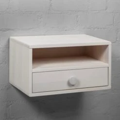 WOODEK Tables De Chevet Table De Chevet Avec Tiroir En Bouleau Blanc -Surmatelas Soldes Magasin table de chevet avec tiroir en bouleau blanc 9