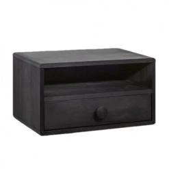 WOODEK Tables De Chevet Table De Chevet Avec Tiroir En Bouleau Noir