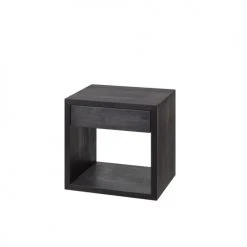 WOODEK Tables De Chevet Table De Chevet Avec Tiroir En Hêtre Noir -Surmatelas Soldes Magasin table de chevet avec tiroir en hetre noir 2