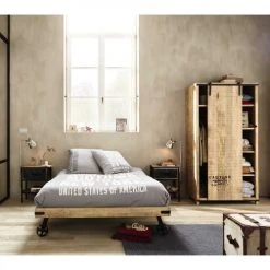 Maisons Du Monde Tables De Chevet Table De Chevet Avec Tiroir En Métal Noire L 45 Cm -Surmatelas Soldes Magasin table de chevet avec tiroir en metal noire l 45 cm 1000 5 8 115792 8