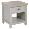 Beliani Tables De Chevet Table De Chevet Avec Tiroir Gris Et Effet Bois Clair -Surmatelas Soldes Magasin table de chevet avec tiroir gris et effet bois clair