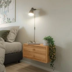 WOODEK Tables De Chevet Table De Chevet Avec Tiroirs En Chêne Massif Huilé -Surmatelas Soldes Magasin table de chevet avec tiroirs en chene massif huile 1