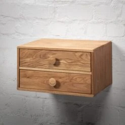 WOODEK Tables De Chevet Table De Chevet Avec Tiroirs En Chêne Massif Huilé -Surmatelas Soldes Magasin table de chevet avec tiroirs en chene massif huile 2