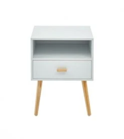 Baita Tables De Chevet Table De Chevet Blanc 1 Tiroir 40cm