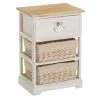 Wadiga Tables De Chevet Table De Chevet Bois 1 Tiroir + 2 Paniers -Surmatelas Soldes Magasin table de chevet bois 1 tiroir 2 paniers