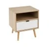 Wadiga Tables De Chevet Table De Chevet Bois Et Blanc 1 Tiroir Losanges 40x35x49cm -Surmatelas Soldes Magasin table de chevet bois et blanc 1 tiroir losanges 40x35x49cm