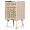 Wadiga Tables De Chevet Table De Chevet Bois Et Rotin -Surmatelas Soldes Magasin table de chevet bois et rotin