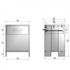 Woood Tables De Chevet Table De Chevet Bois Fsc Gris Anthracite -Surmatelas Soldes Magasin table de chevet bois fsc gris anthracite 3