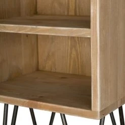 Dendro Tables De Chevet Table De Chevet Bois Massif Pied Métal -Surmatelas Soldes Magasin table de chevet bois massif pied metal 4