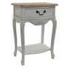 Wadiga Tables De Chevet Table De Chevet Classique Romantique En Bois Blanc -Surmatelas Soldes Magasin table de chevet classique romantique en bois blanc
