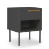 Meubles & Design Tables De Chevet Table De Chevet Contemporaine Avec Tiroir Gris