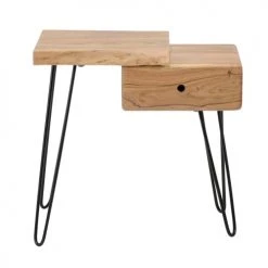 Terre De Nuit Tables De Chevet Table De Chevet Côté Gauche 1 Tiroir 1 Plateau Bois Foncé Naturel -Surmatelas Soldes Magasin table de chevet cote gauche 1 tiroir 1 plateau bois fonce naturel 2