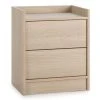 HOMN Tables De Chevet Table De Chevet De 2 Tiroirs, Couleur Chêne -Surmatelas Soldes Magasin table de chevet de 2 tiroirs couleur chene