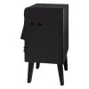 RNT By Really Nice Things Tables De Chevet Table De Chevet De Bois De Pin Massif Couleur Noir Droit -Surmatelas Soldes Magasin table de chevet de bois de pin massif couleur noir droit