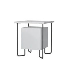 Toilinux Tables De Chevet Table De Chevet Design Marron -Surmatelas Soldes Magasin table de chevet design blanc