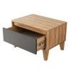 Toilinux Tables De Chevet Table De Chevet Design Effet Bois Avec 1 Tiroir Gris -Surmatelas Soldes Magasin table de chevet design effet bois avec 1 tiroir gris