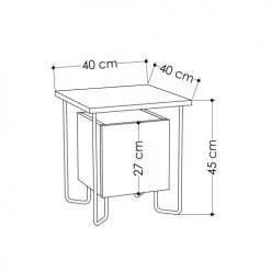 Toilinux Tables De Chevet Table De Chevet Design Marron -Surmatelas Soldes Magasin table de chevet design marron 9