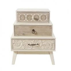 Maisons Du Monde Tables De Chevet Table De Chevet Déstructurée 3 Tiroirs à Motifs