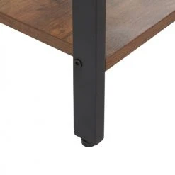 Beliani Tables De Chevet Table De Chevet Effet Bois Foncé Et Noire Avec Tiroir -Surmatelas Soldes Magasin table de chevet effet bois fonce et noire avec tiroir 4