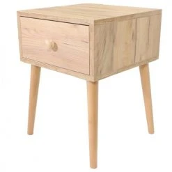 Homifab Tables De Chevet Table De Chevet Effet Chêne Avec 1 Tiroir