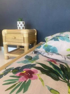 HYDILE Tables De Chevet Table De Chevet En Bambou -Surmatelas Soldes Magasin table de chevet en bambou 1